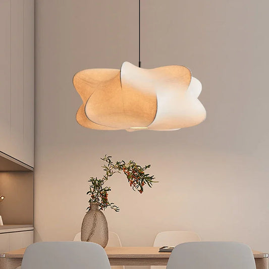 Wabi Sabi Silk Pendant Lamp – Japanese-Inspired Hanging Light for Modern Interiors, Elegant Design, Versatile Pendant Lighting