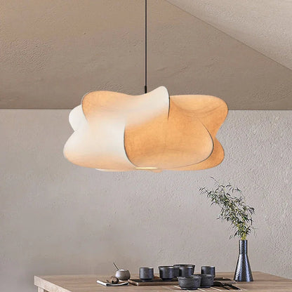 Wabi Sabi Silk Pendant Lamp – Japanese-Inspired Hanging Light for Modern Interiors, Elegant Design, Versatile Pendant Lighting