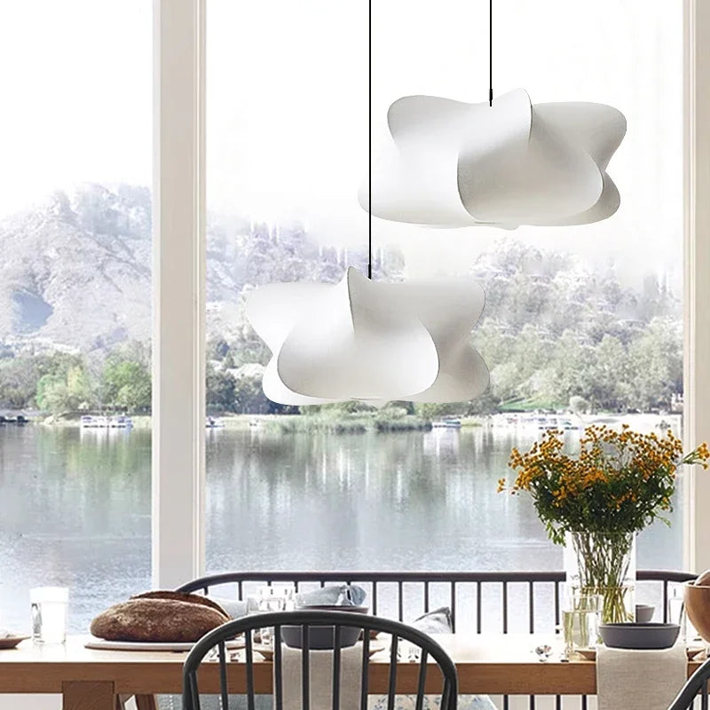 Wabi Sabi Silk Pendant Lamp – Japanese-Inspired Hanging Light for Modern Interiors, Elegant Design, Versatile Pendant Lighting