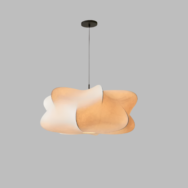 Wabi Sabi Silk Pendant Lamp – Japanese-Inspired Hanging Light for Modern Interiors, Elegant Design, Versatile Pendant Lighting