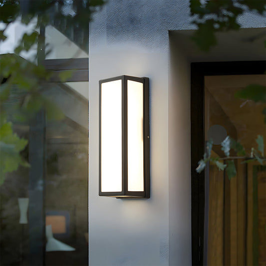 Waterproof LED Outdoor Wall Light with Modern Black Hardware Design – Perfect for Patios and Entrances