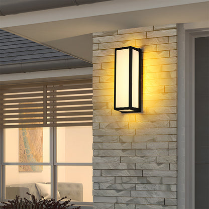 Waterproof LED Outdoor Wall Light with Modern Black Hardware Design – Perfect for Patios and Entrances