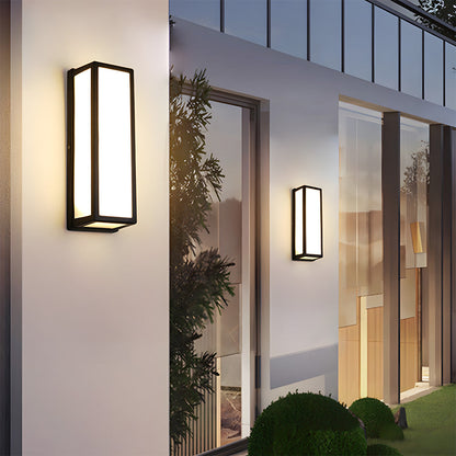 Waterproof LED Outdoor Wall Light with Modern Black Hardware Design – Perfect for Patios and Entrances