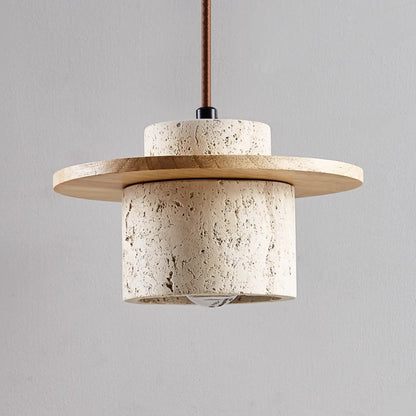 Elegant Stone-Inspired Pendant Lamp - A Chic Lighting Solution with a Unique Natural Finish