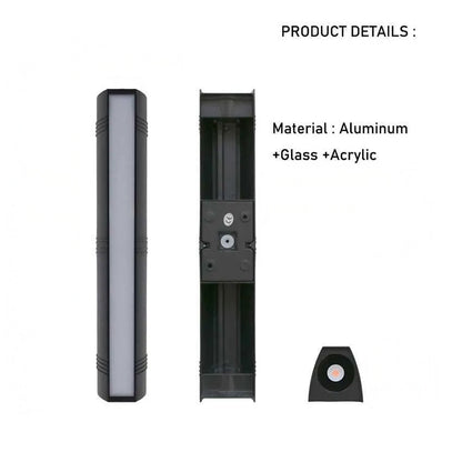 Contemporary Rain-Resistant LED Exterior Wall Fixture - Stylish Illumination for Outdoor Spaces