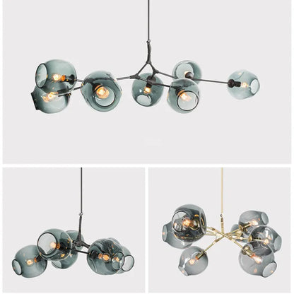 StellarBurst – Modern Sputnik Pendant Lamp with Glass Bubble Accents