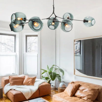 StellarBurst – Modern Sputnik Pendant Lamp with Glass Bubble Accents