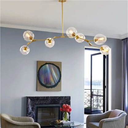 StellarBurst – Modern Sputnik Pendant Lamp with Glass Bubble Accents