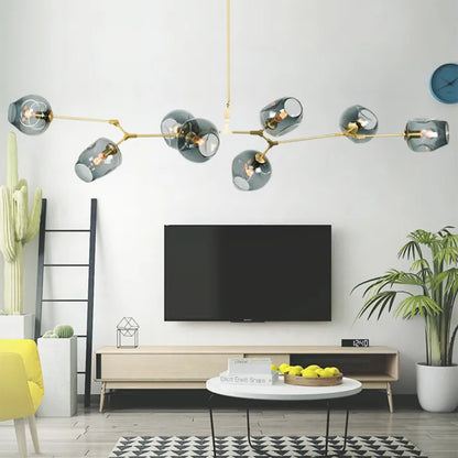StellarBurst – Modern Sputnik Pendant Lamp with Glass Bubble Accents