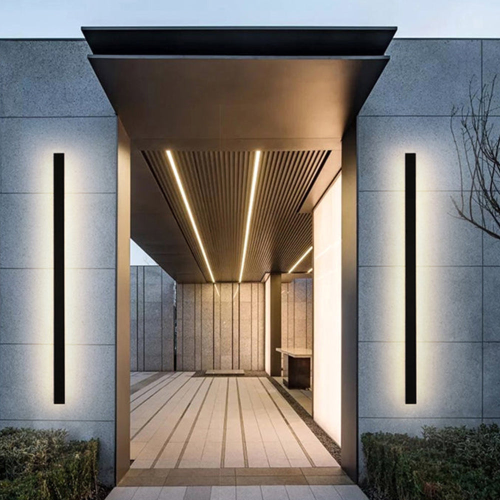 All-Weather Modern Black Acrylic LED Outdoor Wall Lights - Elegant and Resilient Lighting Solutions for Your Outdoor Areas