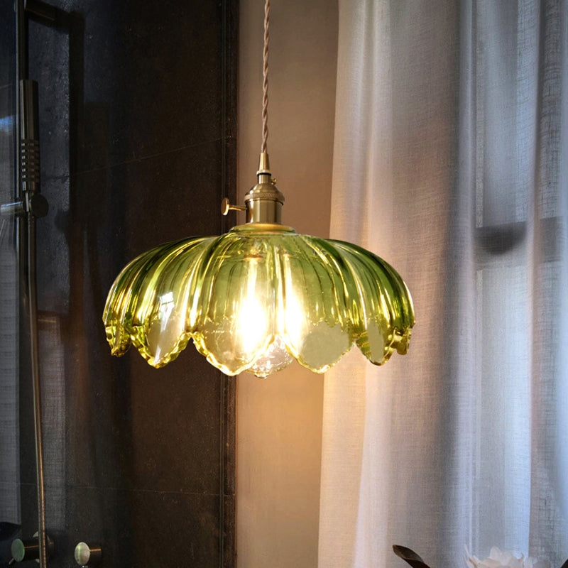 Blossom Glow Ceramic Pendant Lamp - Elegant Floral-Inspired Lighting Fixture
