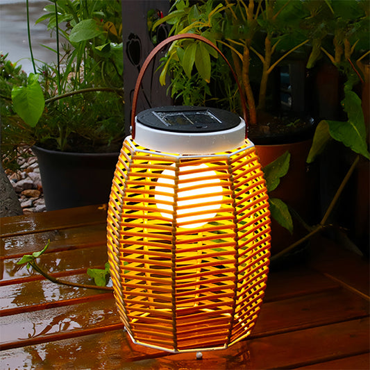 Outdoor Solar Lanterns with Vintage Bulb – Waterproof Automatic Light Sensor for Garden and Patio Decor