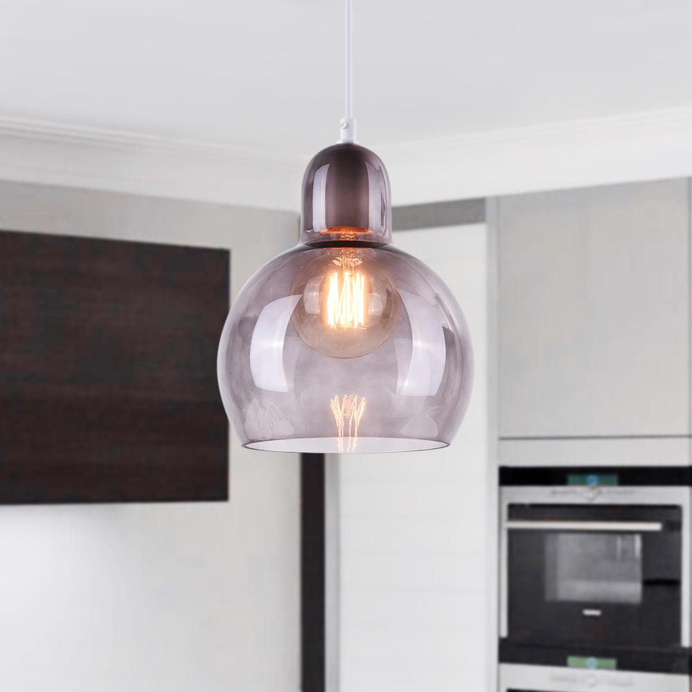 Modern Teardrop Glass Pendant Light – Adjustable Dimmable Hanging Light for Kitchen or Home Decor-5