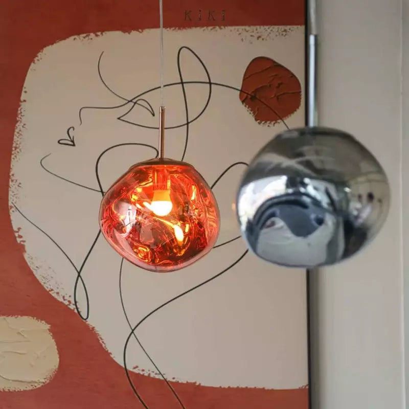 VESARO – Artistic Melted Glass Pendant Light for a Luxe Interior