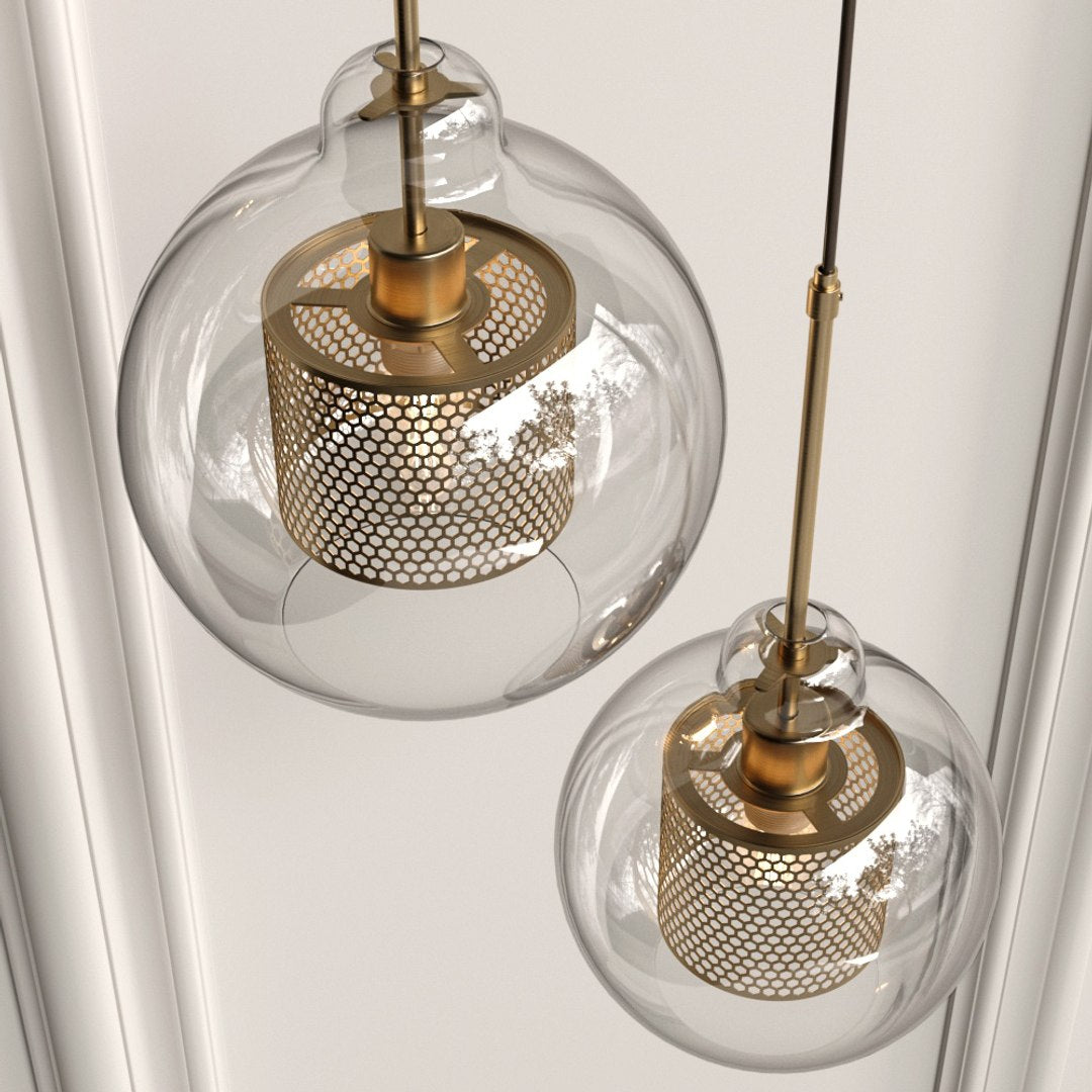 Shadowed Elegance Globe Pendant - A Chic Smoked Glass Lighting Fixture