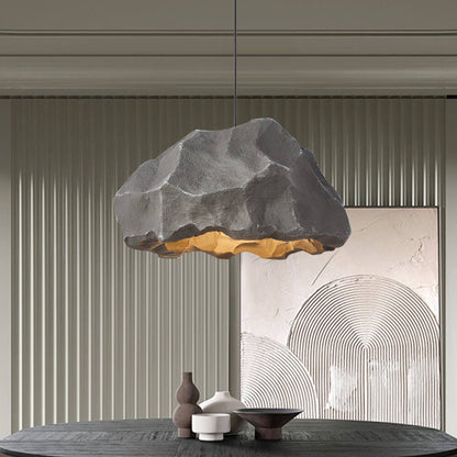 Variant image for Nordic Stone Rock Pendant Light – Minimalist Black Hanging Light with Adjustable Cable for Kitchen and Home Décor-1