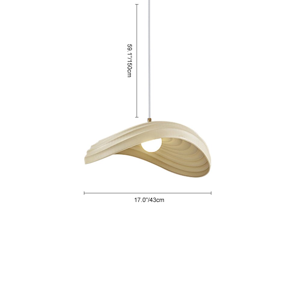 Unique Curved Pendant Light – Layered Design for Kitchen Pendant Lighting, Adjustable Height, Metal and Resin, Modern Aesthetic-6