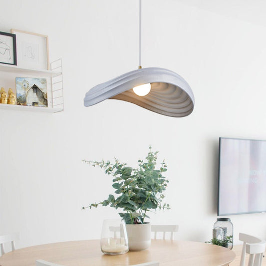 Unique Curved Pendant Light – Layered Design for Kitchen Pendant Lighting, Adjustable Height, Metal and Resin, Modern Aesthetic-1